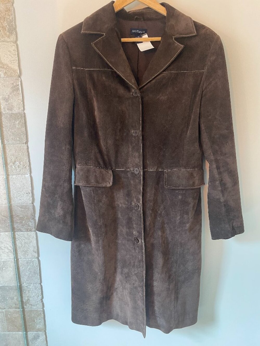 Vintage Ann Taylor Genuine Leather Car Coat
